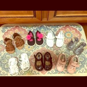 Bundle of toddler girl shoes